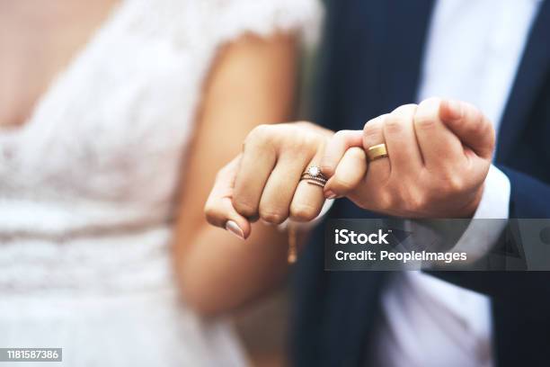 I Pinky Promise Ill Be By Your Side Forever Stock Photo - Download Image Now - Wedding, Married, Wedding Ring