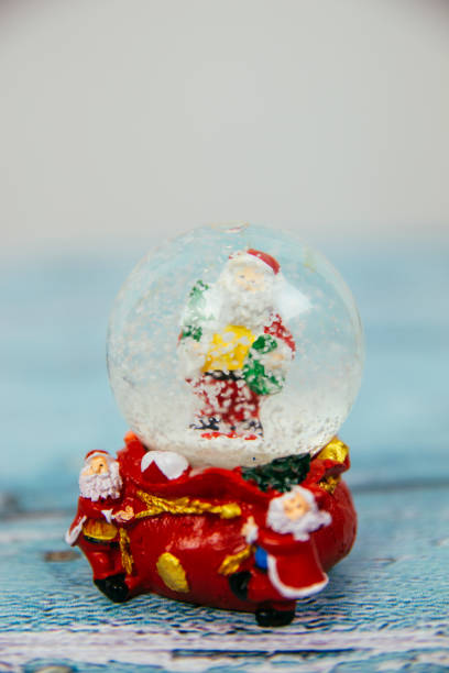 istock Xmas Ornaments on Blue Wooden Table 1181588234