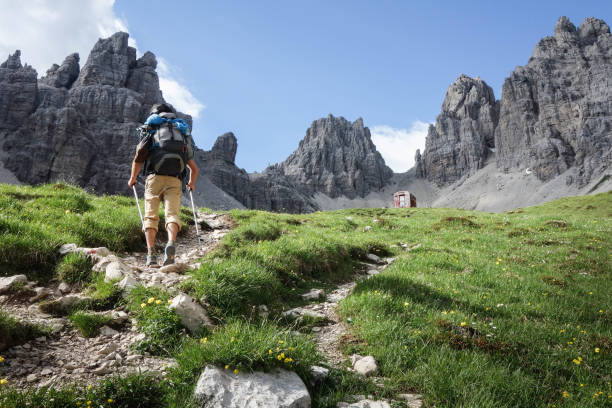 Mountaneering landscape in Dolomities in Italy