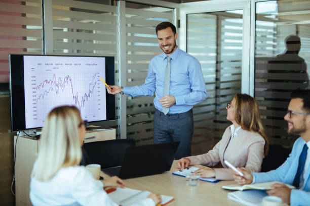 istock Presenting business development in a meeting in the office 1181600618