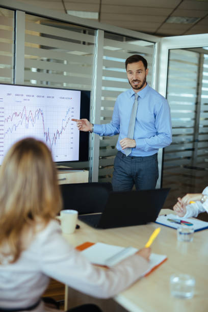 istock Presenting business development in a meeting in the office 1181600717