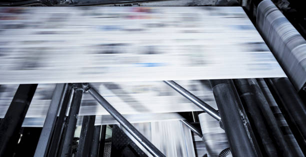 istock Newspaper printing in press 1181601467