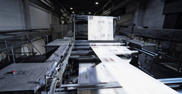 istock Newspaper printing in press 1181601476