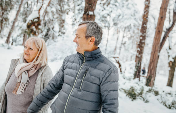istock Mature Couple in Winter Park 1181603456