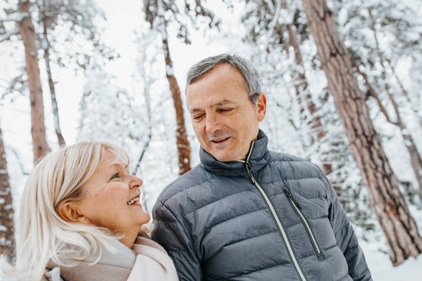 istock Mature Couple in Winter Park 1181603462