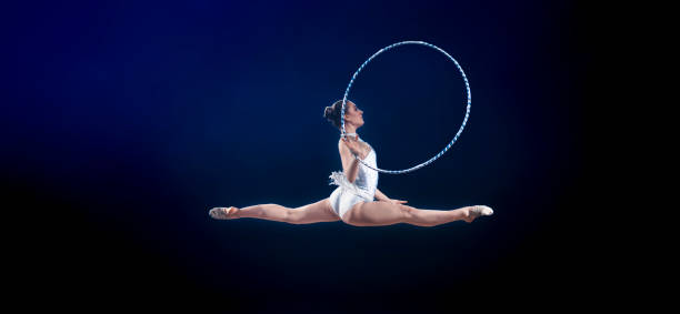 istock Gymnast performing with hoop 1181603518