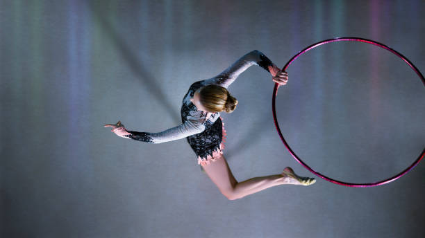 istock Gymnast performing with hoop 1181603535