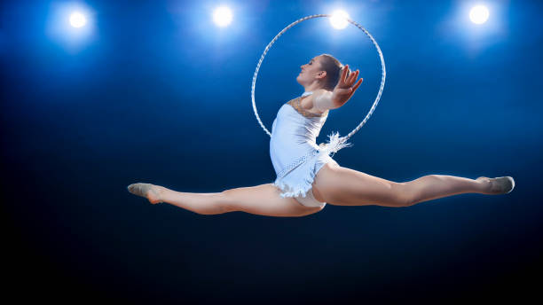 istock Gymnast performing with hoop 1181603539