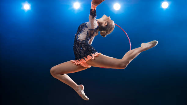 istock Gymnast performing with hoop 1181603544