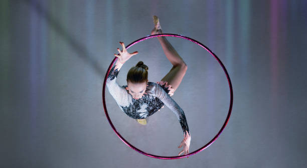 istock Gymnast performing with hoop 1181603545