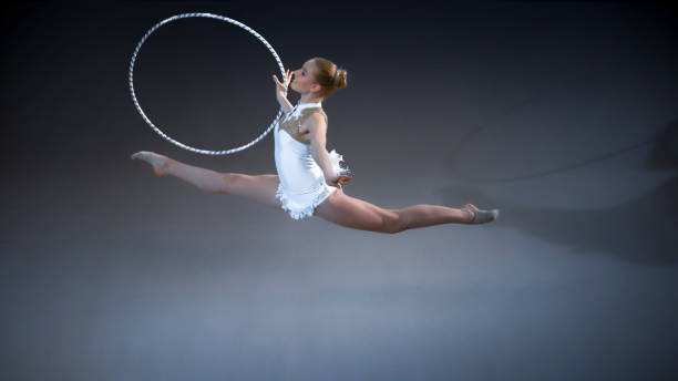 istock Gymnast performing with hoop 1181603547