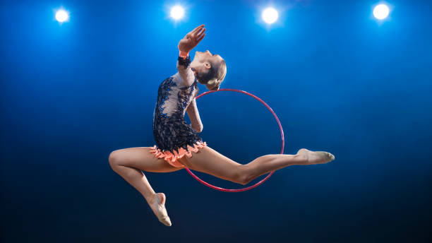 istock Gymnast performing with hoop 1181603551