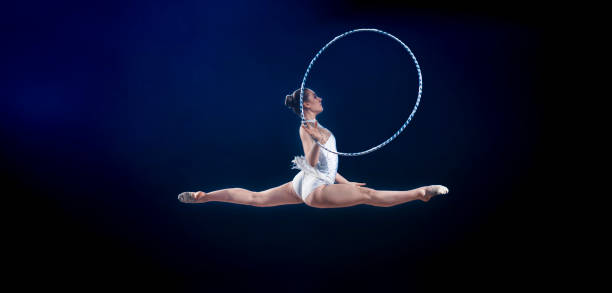 istock Gymnast performing with hoop 1181603556