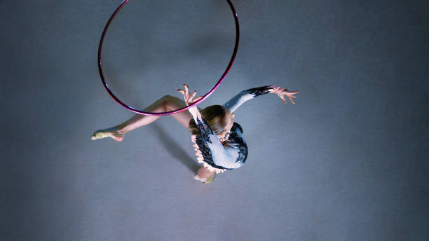 istock Gymnast performing with hoop 1181603559