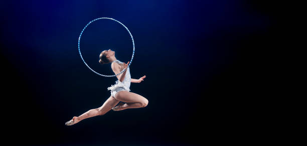 istock Gymnast performing with hoop 1181603560