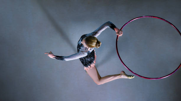 istock Gymnast performing with hoop 1181603562