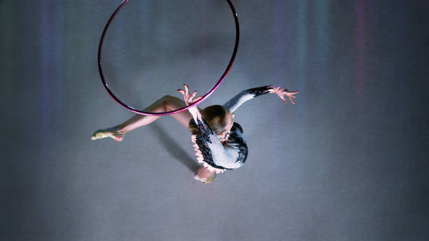 istock Gymnast performing with hoop 1181603593