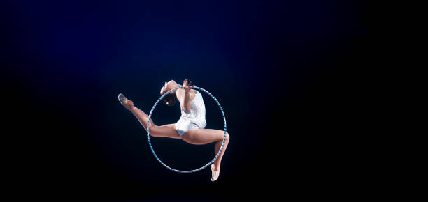 istock Gymnast performing with hoop 1181603614