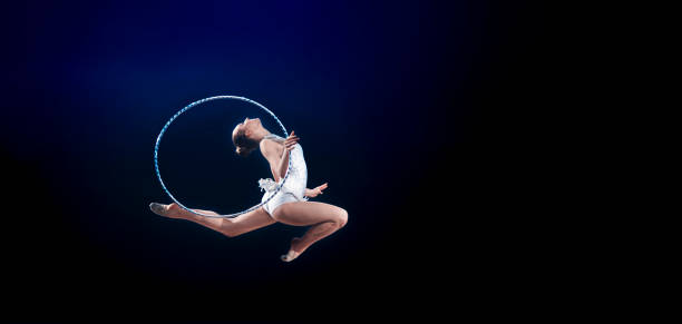 istock Gymnast performing with hoop 1181603619