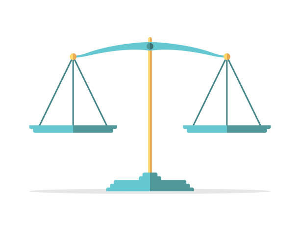 ilustrações de stock, clip art, desenhos animados e ícones de empty weight scales, balance - balance symmetry comparison old