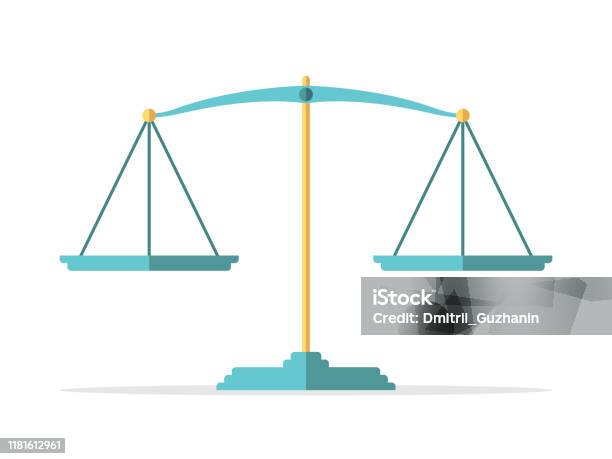 Empty Balance Empty Weight Scales Balance Stock Illustration - Download Image Now ...