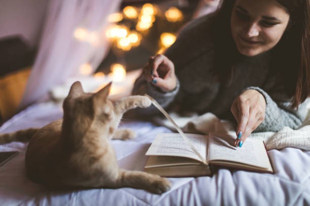 istock Woman with cute cat 1181613082