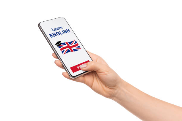 istock Language Educational App Opened On Smartphone In Woman's Hand 1181613233