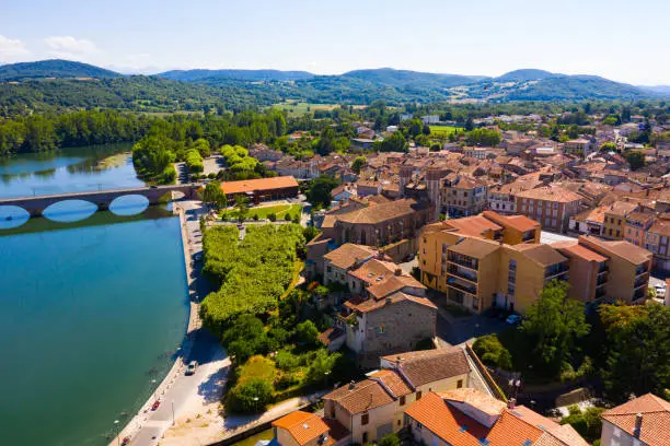 Photo of Aerial view of Cazeres, France