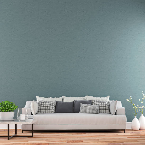 istock Elegant living room with sofa front view 1181624138