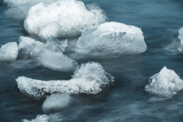 Ice blocks at Diamond beach in Iceland.
