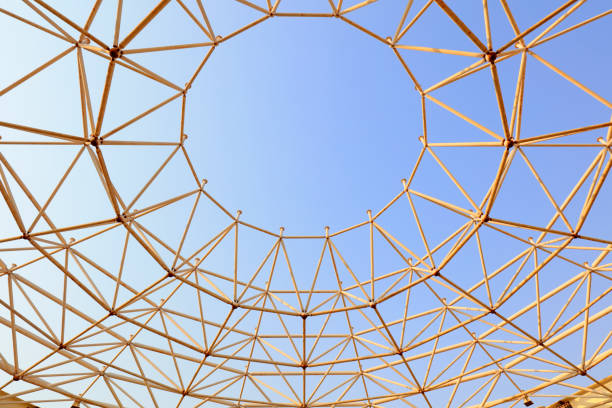 istock Curved steel constructed on a construction site 1181626999