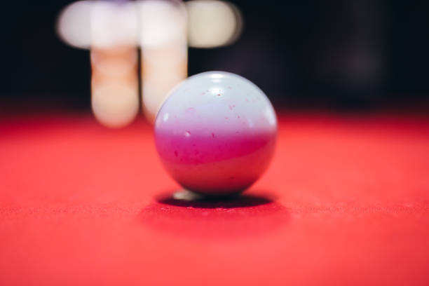 istock Cue ball on a snooker table 1181627541