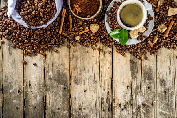 istock Cup of espresso with coffee beans 1181628936