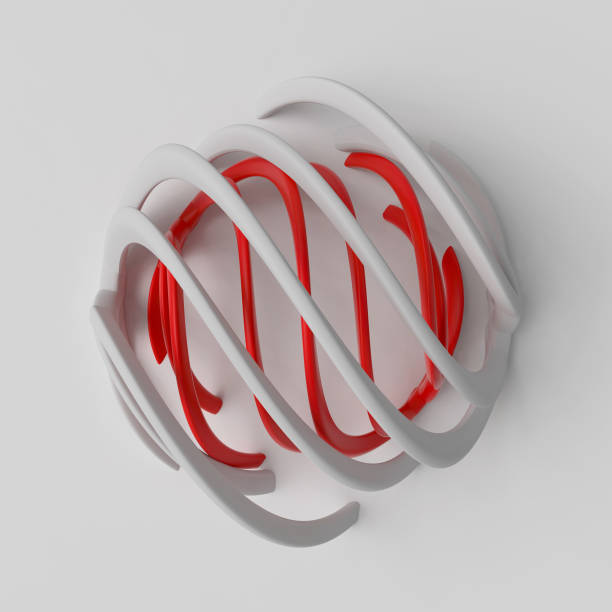istock 3d rendering abstract background with repeat of deformed geometry shapes. Center oriented composition. 3d illustration. 1181629018