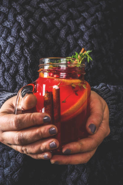 istock Winter sangria, mulled wine or hot mulled cocktails 1181629980