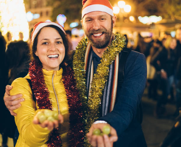 istock Couple celebrating New Year in Valencia 1181630065