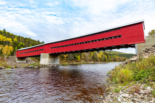 istock Covered bridge in rural Quebec, Canada 1181631873