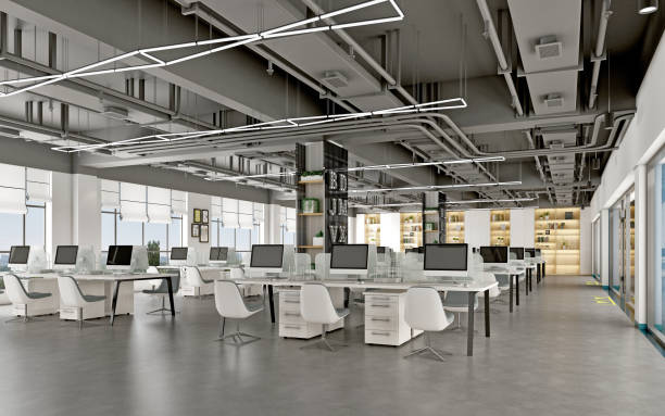 istock 3d render of modern office and working space 1181633415