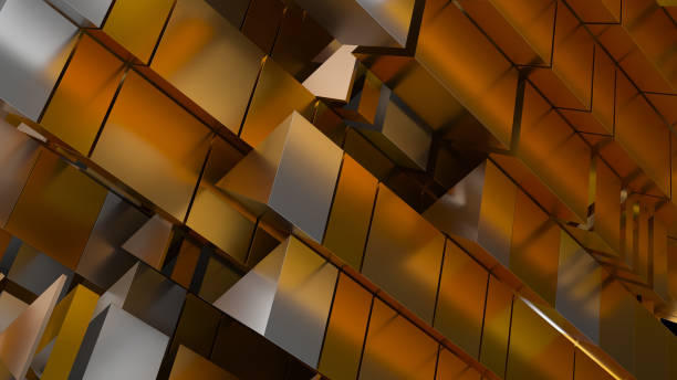 istock 3d abstract background made of randomly extruded geometry. 1181636427