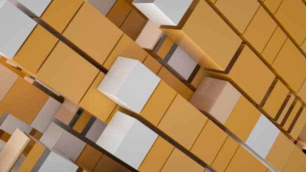 istock 3d abstract background made of randomly extruded geometry. 1181636659