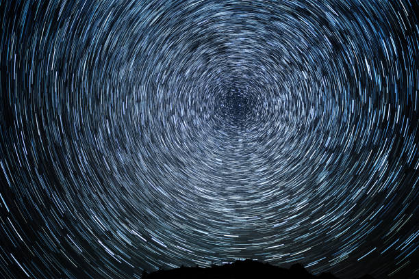 istock Star trails on a long exposure. Mountain Altai. Russia. 1181641270