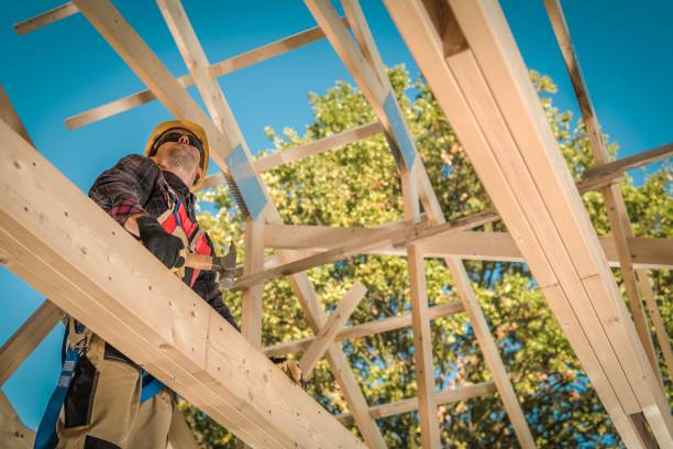 istock Wooden Roof Construction 1181642160