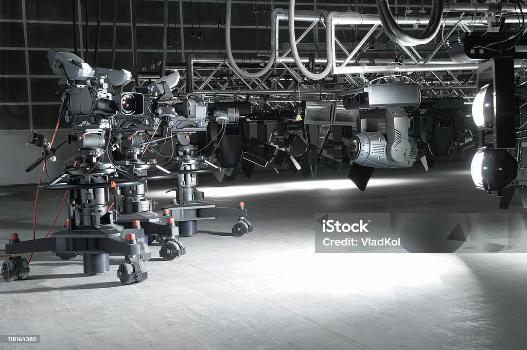 Equipment of television studio.  Television Studio Stock Photo