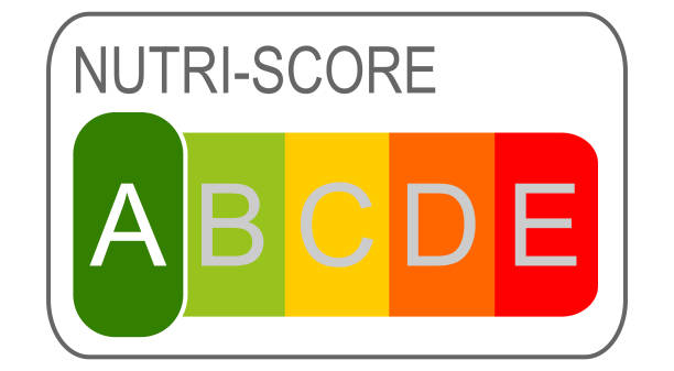 Nutri-Score Label, 5-colour Nutrition Label – illustration stock photo