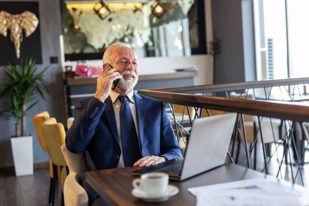 istock Senior businessman having a phone conversation 1181645298