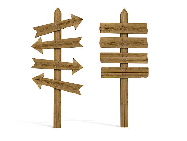 istock two old wooden sign post 118164665