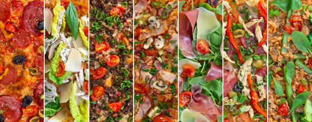 istock Collage of different fresh pizzas. 1181647145