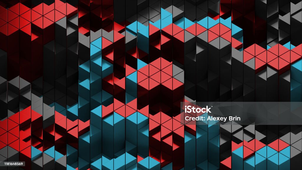 Stacked Triangular Forms Repeatable Extrude Triangular Forms With Random Height Level Stock ...