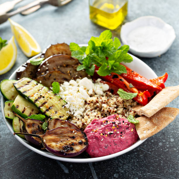 istock Grilled vegetables and quinoa lunch bowl 1181650216