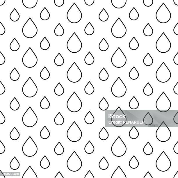 Sharp Drop Vector Drop Vector Seamless Pattern Stock Illustration - Download Image Now ...